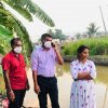 A field inspection on the rise of water level in the Kelani river in Ranapura Grama Niladari division